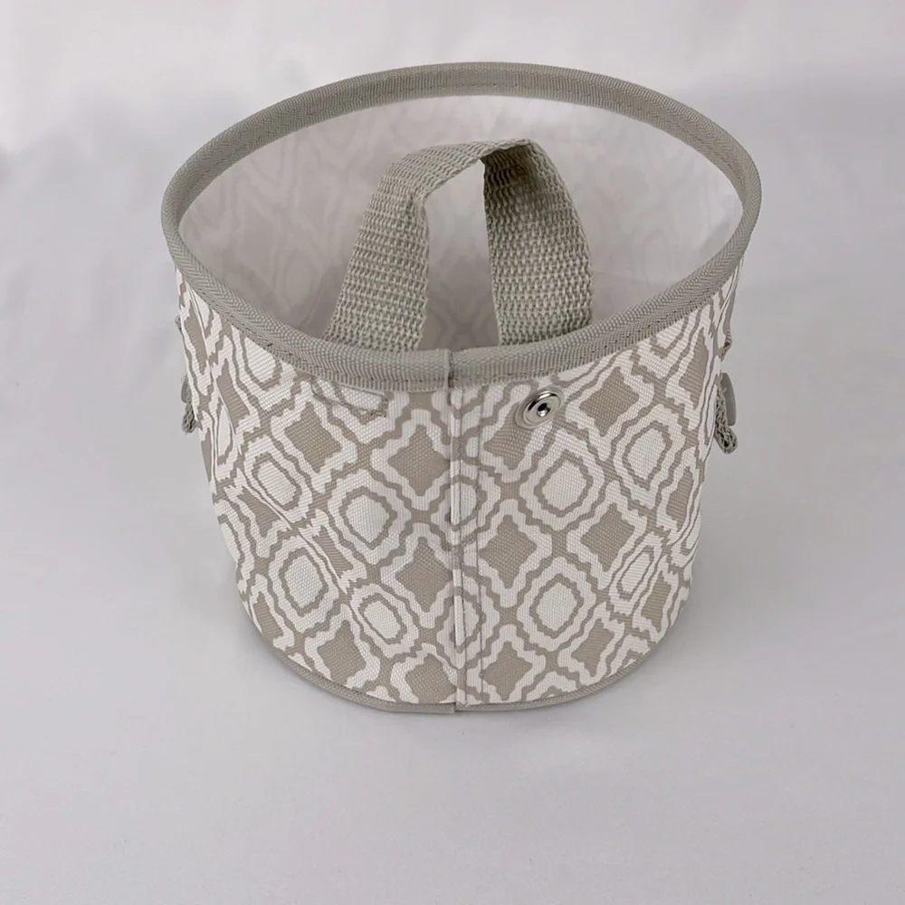Thirty-one Oh Snap Mini Storage Bin Perfect Pendant Taupe White